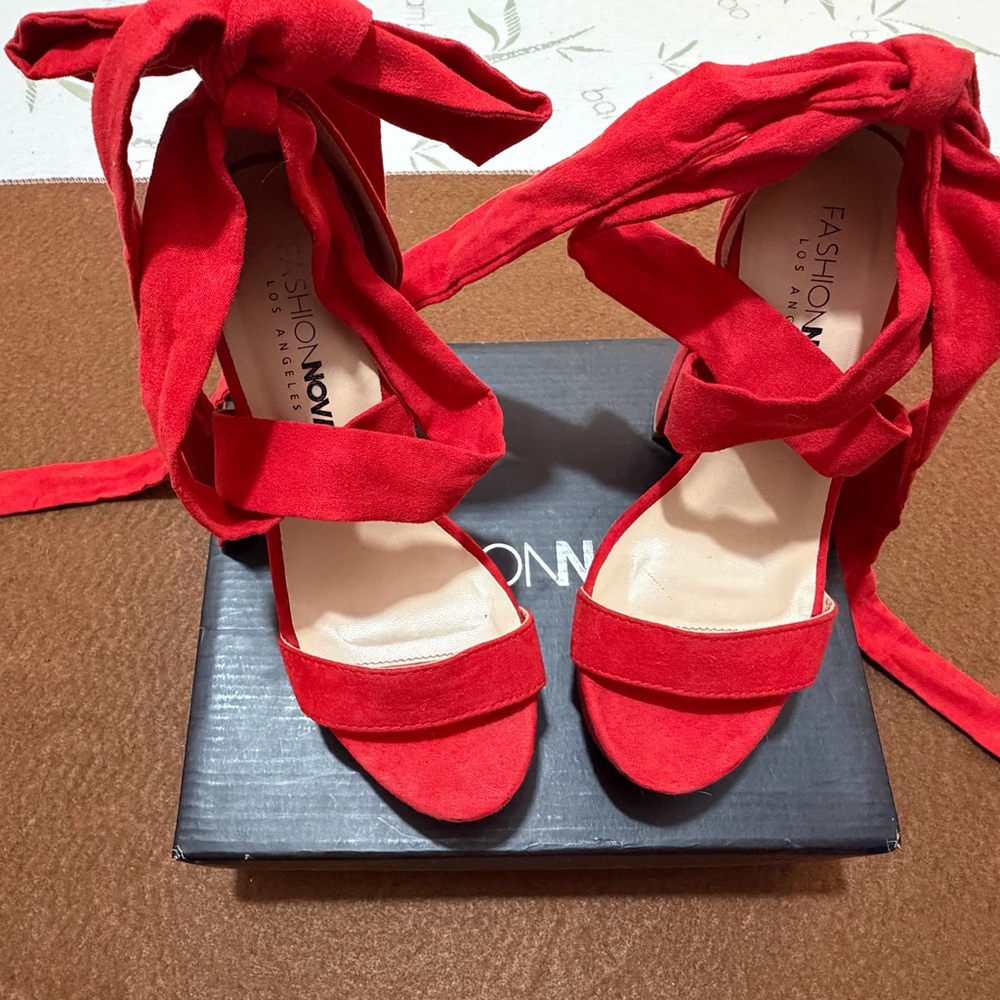 Fashion Nova Bold Red Heels